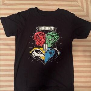 Carter's Harry Potter Black and Red Short Sleeve Tee with Hogwarts Graphic
